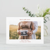 最高のギフトEver Ultrasound妊娠ホリデーカード シーズンカード (スタンド正面)