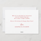 最高のギフトEver Ultrasound妊娠ホリデーカード シーズンカード (裏面)