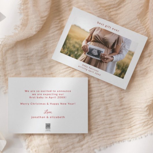 最高のギフトEver Ultrasound妊娠ホリデーカード シーズンカード