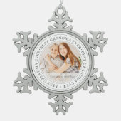 最高のクラシックGranda Everモダンの写真 スノーフレークピューターオーナメント (正面)