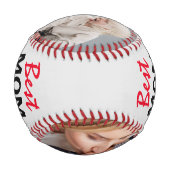 最高のクラシックMom Ever 2 Photo Gift Basball 野球ボール (裏面)