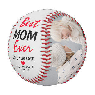 最高のクラシックMom Ever 2 Photo Gift Basball 野球ボール