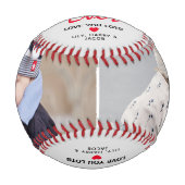 最高のクラシックMom Ever 2 Photo Gift Basball 野球ボール (正面)