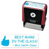 「最高のクラスにマーク!」 +教育者カスタム名 セルフインキングスタンプ (インサイチュ)