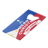 最高のクリスマスと新年の祝賀会 クレジットカード栓抜き (正面アングル)