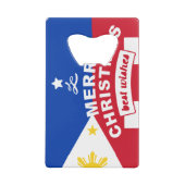 最高のクリスマスと新年の祝賀会 クレジットカード栓抜き (裏面)