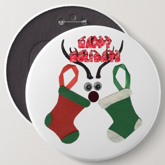 最高のクリスマスの特別イベント赤と緑 缶バッジ (正面&裏面)