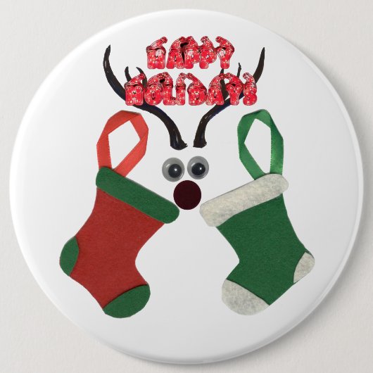 最高のクリスマスの特別イベント赤と緑 缶バッジ (正面)