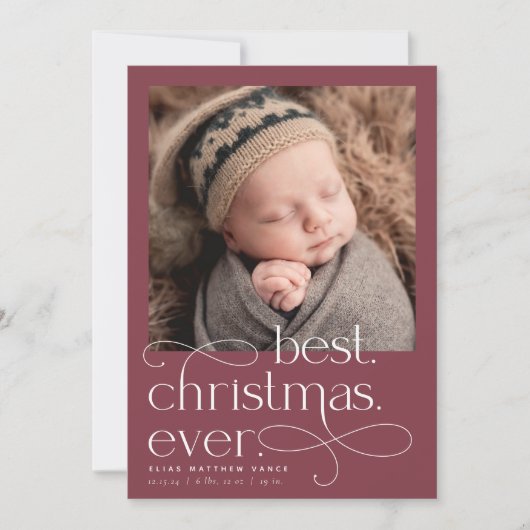 最高のクリスマスの生誕発表 案内状 (正面)