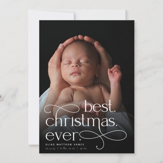 最高のクリスマスの生誕発表 案内状 (正面)