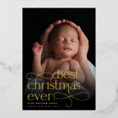 最高のクリスマスの生誕発表 箔シーズンカード (正面)
