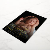 最高のクリスマスの生誕発表 箔シーズンカード (回転した状態)