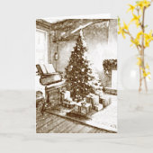 最高のクリスマスの郷愁を願って カード (黄色い花)