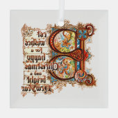 最高のクリスマスの願い ガラスオーナメント (裏面)