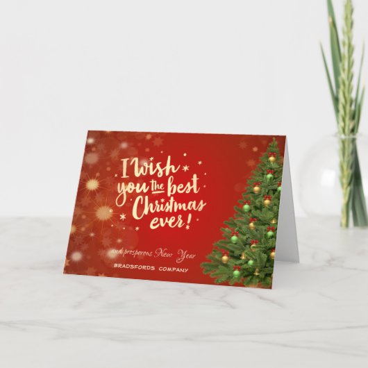 最高のクリスマスをあなたに、ツリー、会社 シーズンカード (正面)