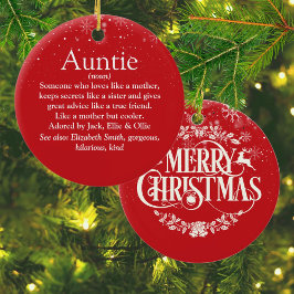 最高のクリスマスを Aunt Auntieの定義 セラミックオーナメント