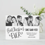 最高のクリスマスエンゲージメント 3枚の写真 シーズンカード (スタンド正面)