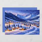 最高のクリスマスカード、雪の白い冬のワンダーランド シーズンカード (正面/裏面)