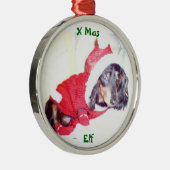 最高のクリスマスツリーオーナメント – ミニダシュント小妖精や小人 メタルオーナメント (右)