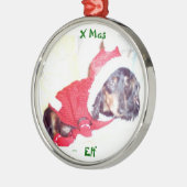 最高のクリスマスツリーオーナメント – ミニダシュント小妖精や小人 メタルオーナメント (左)