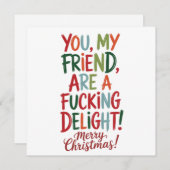 最高のクリスマスプレゼントだよ！メリークリスマス親友！ シーズンカード (正面/裏面)