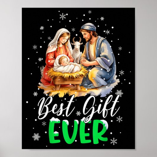 最高のクリスマス限定!キリスト降誕のシーン キリスト教 ポスター (正面)