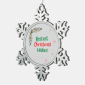 最高のクリスマス・ウィッシュ スノーフレークピューターオーナメント (右)