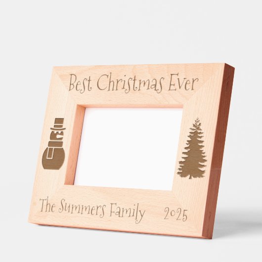 最高のクリスマス・エバーモノグラム レーザー彫刻フレーム (左)