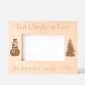 最高のクリスマス・エバー・モノグラム・日付入り レーザー彫刻フレーム (正面)
