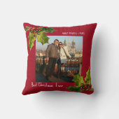 最高のクリスマス・カップル写真 クッション (裏面)