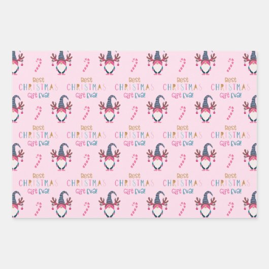 最高のクリスマス・ギフト・エヴァ！おもしろい&ブライト格言 ラッピングペーパーシート (正面2)