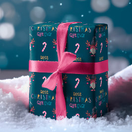 最高のクリスマス・ギフト・エヴァ!おもしろい&ブライト格言 ラッピングペーパー
