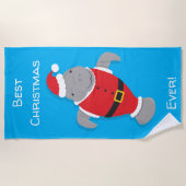 最高のクリスマス ビーチタオル (正面)