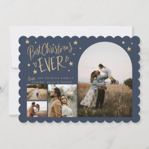 最高のクリスマスEver 4-Photo Holiday Card 招待状