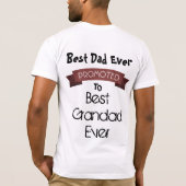 最高のクールパパは常に祖父に昇進した Tシャツ (裏面)