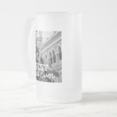 最高のクールパパモダンカスタム写真 フロストグラスビールジョッキ (正面左)