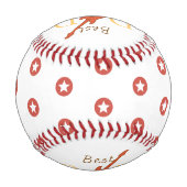 最高のクールパパ音楽シンプル音楽モダン父親の日 野球ボール (裏面)