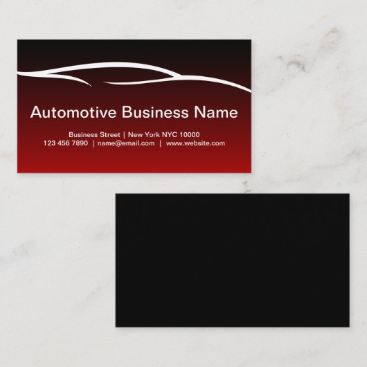 最高のクール車のBusiness Card 名刺 (正面/裏面)