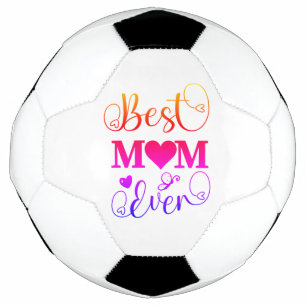 最高のグラデーションMom Everカラフルタイポグラフィスクリプト サッカーボール