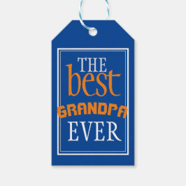 最高のグランパエバータイポグラフィブルー ギフトタグ