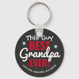 最高のグランパエバー名前をカスタムする キーホルダー