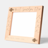 最高のグランパエバー魚釣り波 レーザー彫刻フレーム (左)