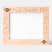 最高のグランパエバー魚釣り波 レーザー彫刻フレーム (正面)