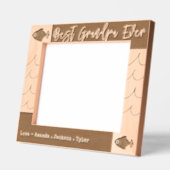 最高のグランパエバー魚釣り波 レーザー彫刻フレーム (左)