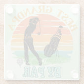 最高のグランパバイパールゴルフサンセット ガラスコースター (裏面)