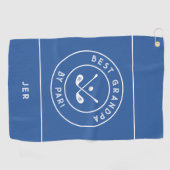 最高のグランパバイパー | ゴルファーおもしろいユーモアゴルフ ゴルフタオル (横)