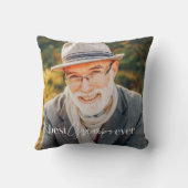 最高のグランパモダンイシンプルトエレガント写真 クッション (裏面)