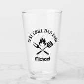 最高のグリルスタイリッシュパパパーソナライズされたbbq タンブラーグラス (正面)