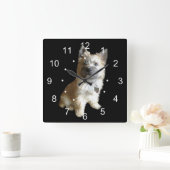 最高のケアン・テリアだ!トトより可愛い! スクエア壁時計 (ホーム)