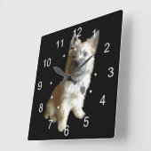 最高のケアン・テリアだ!トトより可愛い! スクエア壁時計 (傾斜)